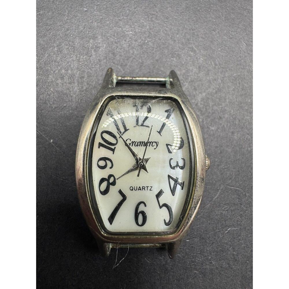 Gramercy Silver Tone Rectangular Quartz Watch CT0108-26 No Band Not Working